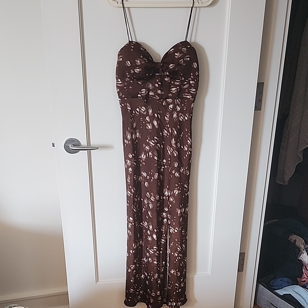 Hello Molly Brown and White Maxi Dress